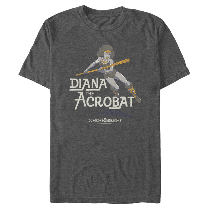 fifth sun Men's Dungeons & Dragons Diana the Acrobat Pose Cartoon T-Shirt