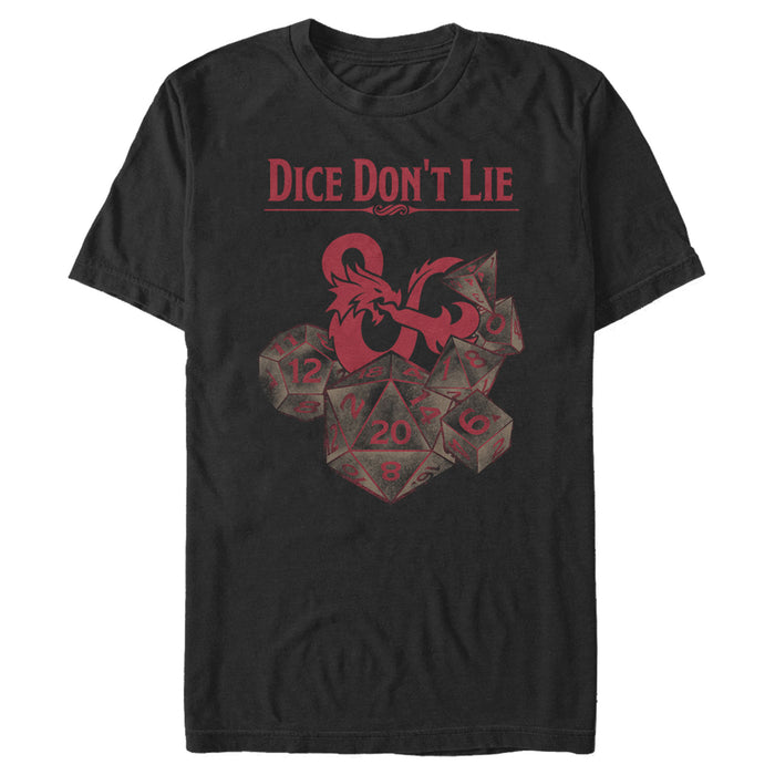 fifth sun Men's Dungeons & Dragons Dice Don't Lie Logo T-Shirt
