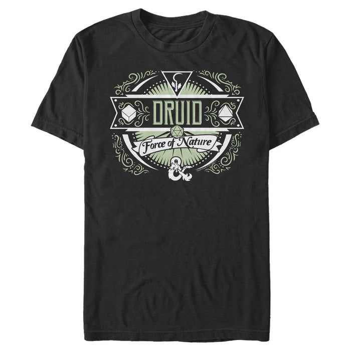 fifth sun Men's Dungeons & Dragons Druid Force of Nature Badge T-Shirt