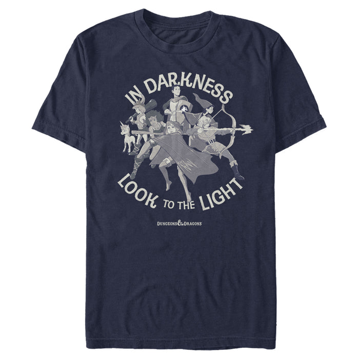 fifth sun Men's Dungeons & Dragons In Darkness Look to Light Cartoon T-Shirt