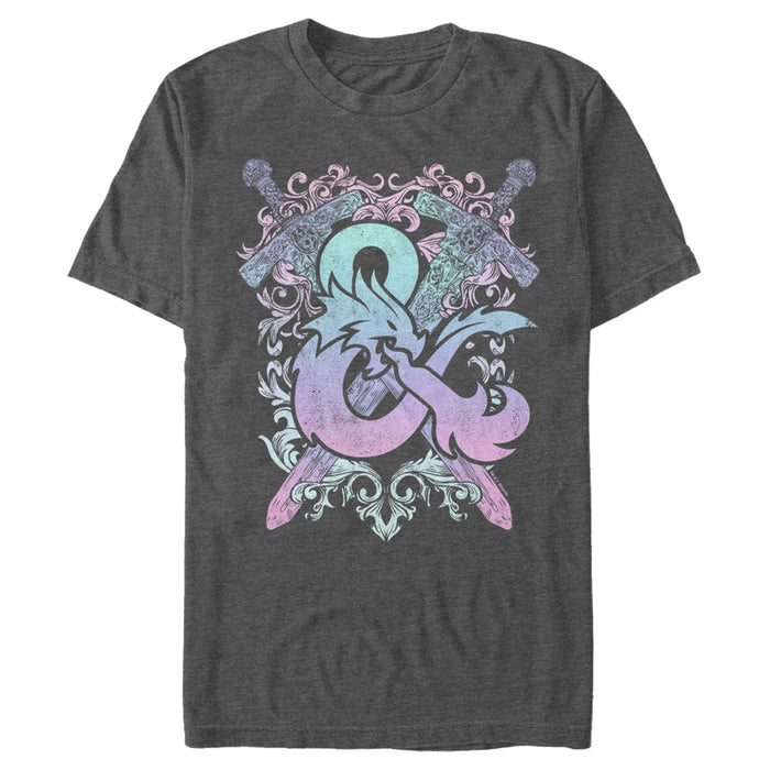 fifth sun Men's Dungeons & Dragons Pastel Rainbow Logo T-Shirt