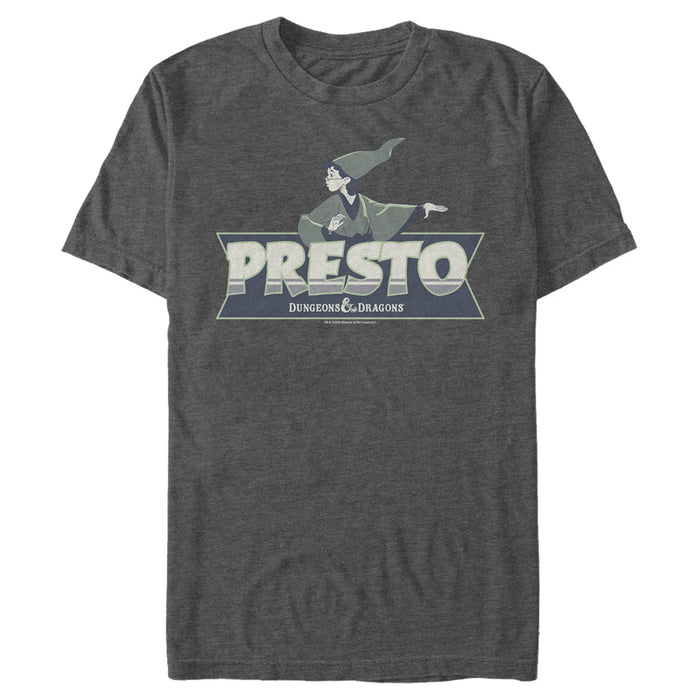 fifth sun Men's Dungeons & Dragons Presto the Wizard Banner Cartoon T-Shirt