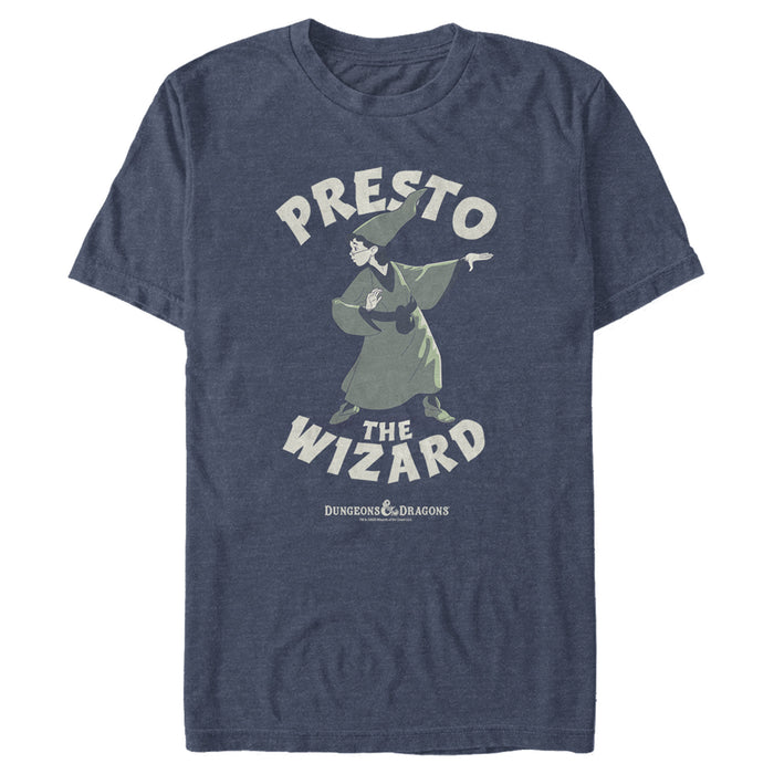 fifth sun Men's Dungeons & Dragons Presto the Wizard Cartoon T-Shirt