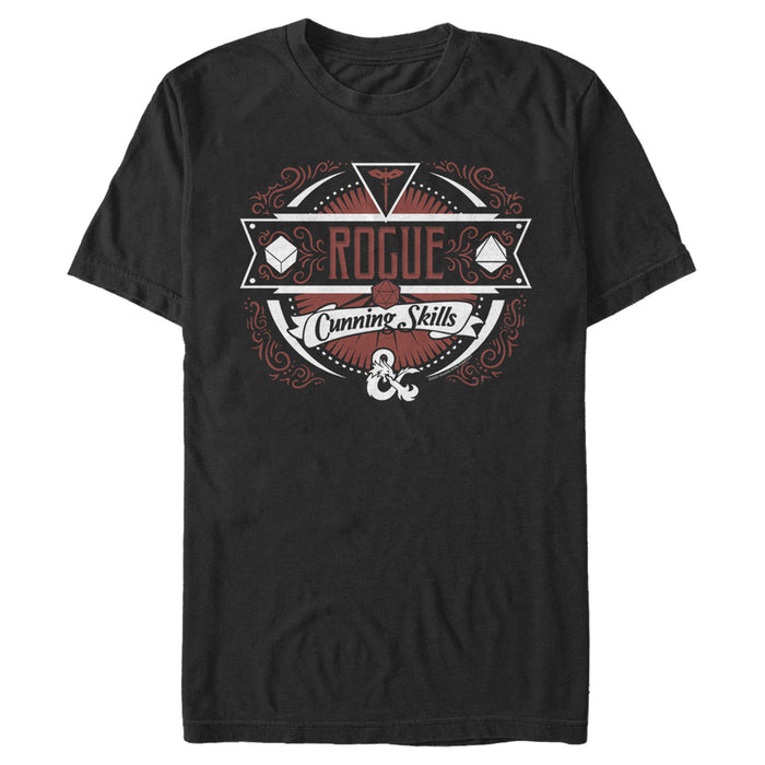 fifth sun Men's Dungeons & Dragons Rogue Cunning Skills Badge T-Shirt