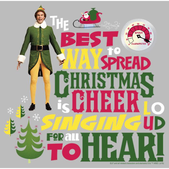 Fifth Sun Men's Elf Christmas Cheer Loud Singing T-Shirt