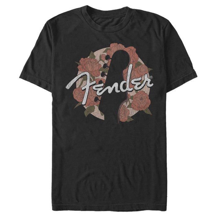 fifth sun Men's Fender Distressed Floral Circle Logo T-Shirt