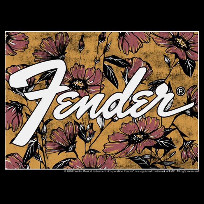 Fifth Sun Men's Fender Floral Wallpaper Logo T-Shirt