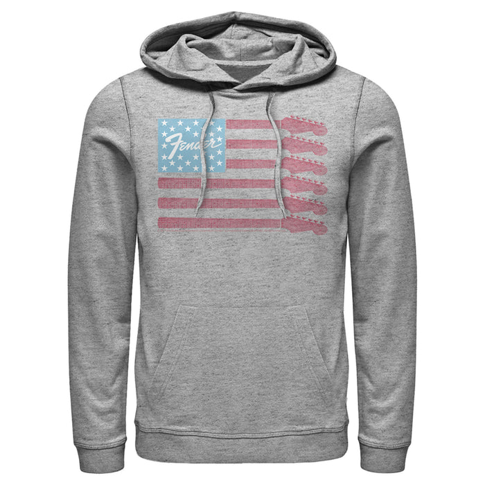fifth sun Men's Fender Guitar Flag Logo Pull Over Hoodie