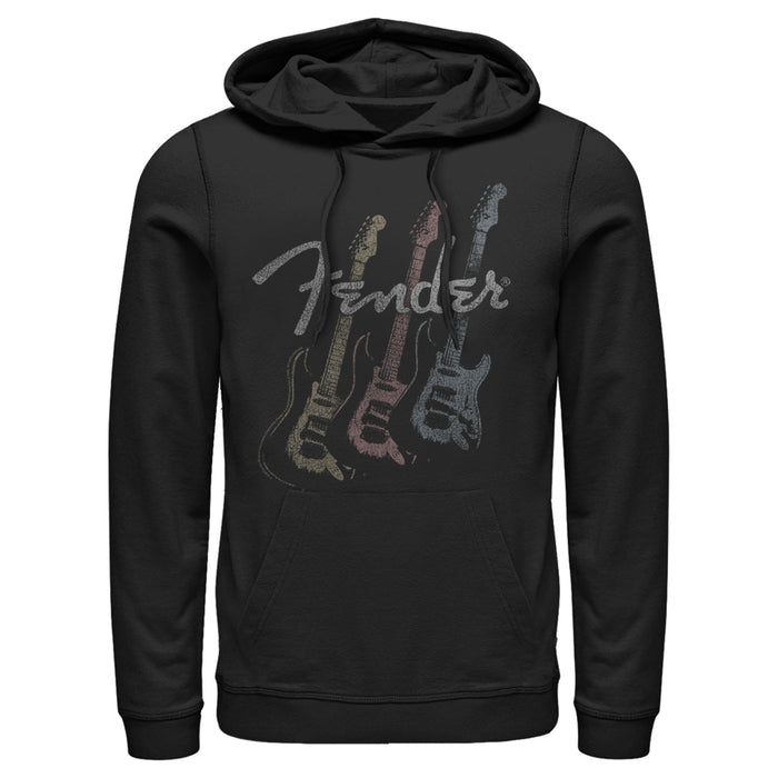 fifth sun Men's Fender Triple Fret Logo Pull Over Hoodie