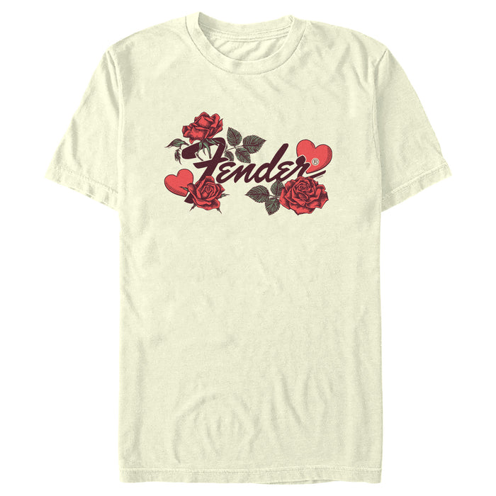 fifth sun Men's Fender Valentine Hearts and Roses T-Shirt