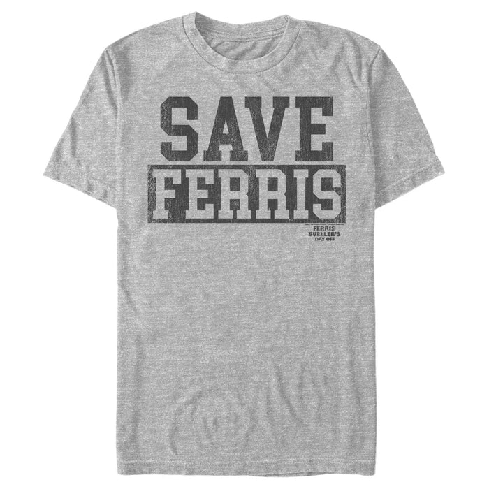 fifth sun Men's Ferris Bueller's Day Off Distressed Save Text T-Shirt
