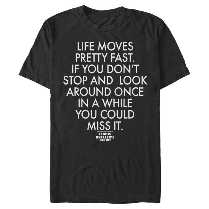 fifth sun Men's Ferris Bueller's Day Off Life Moves Fast T-Shirt
