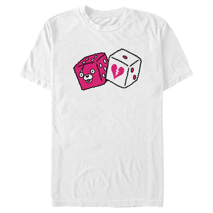 fifth sun Men's Fortnite Cuddle Team Leader Large Dice T-Shirt