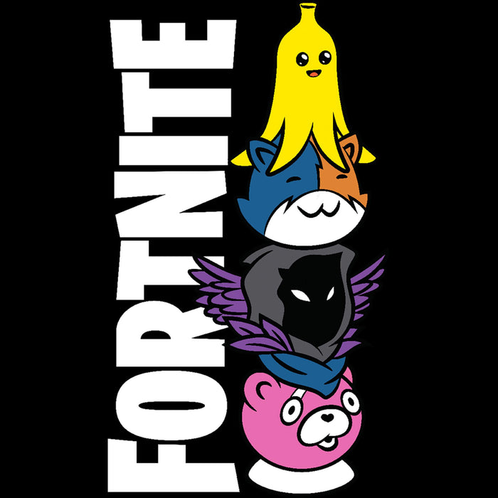 Fifth Sun Men's Fortnite Cute Characters Logo Long Sleeve Shirt