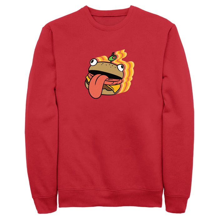 fifth sun Men's Fortnite Durr Burger Sticker Sweatshirt