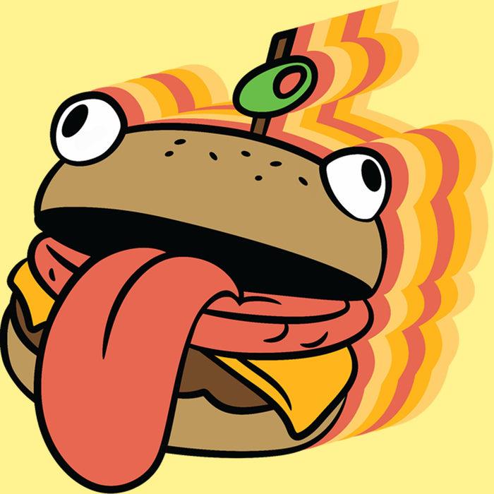 Fifth Sun Men's Fortnite Durr Burger Sticker T-Shirt