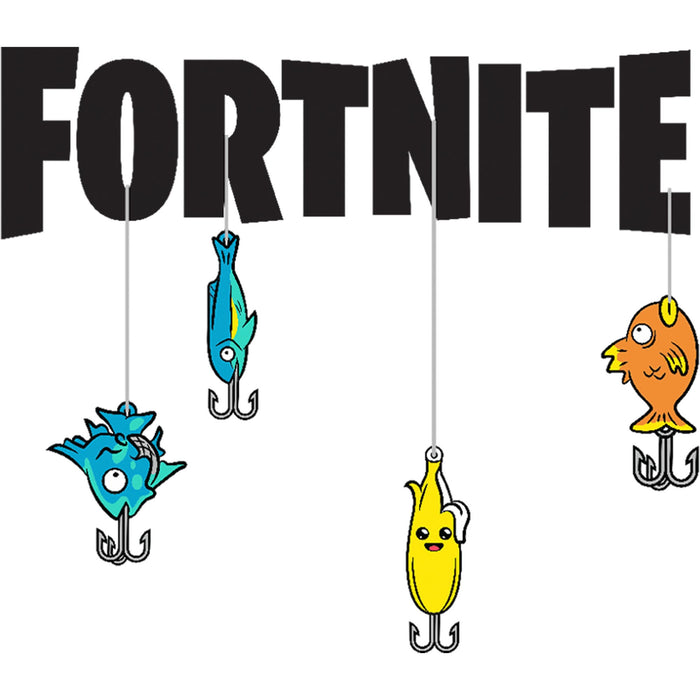 Fifth Sun Men's Fortnite Fishing Lure Black Logo T-Shirt