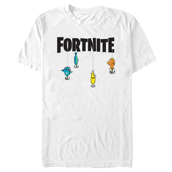 fifth sun Men's Fortnite Fishing Lure Black Logo T-Shirt
