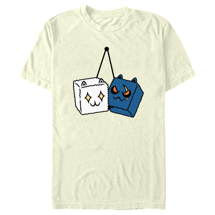 fifth sun Men's Fortnite Ghost and Shadow Meowscles Dice T-Shirt