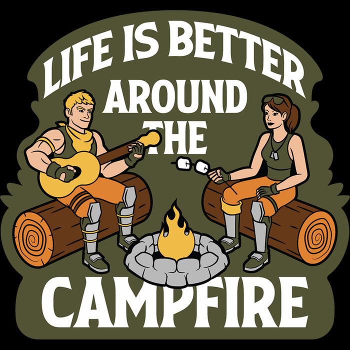 Fifth Sun Men's Fortnite Life Is Better Around The Campfire T-Shirt