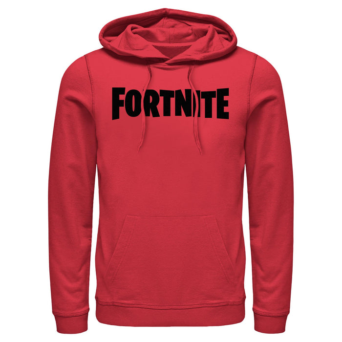 fifth sun Men's Fortnite Simple Black Logo Pull Over Hoodie