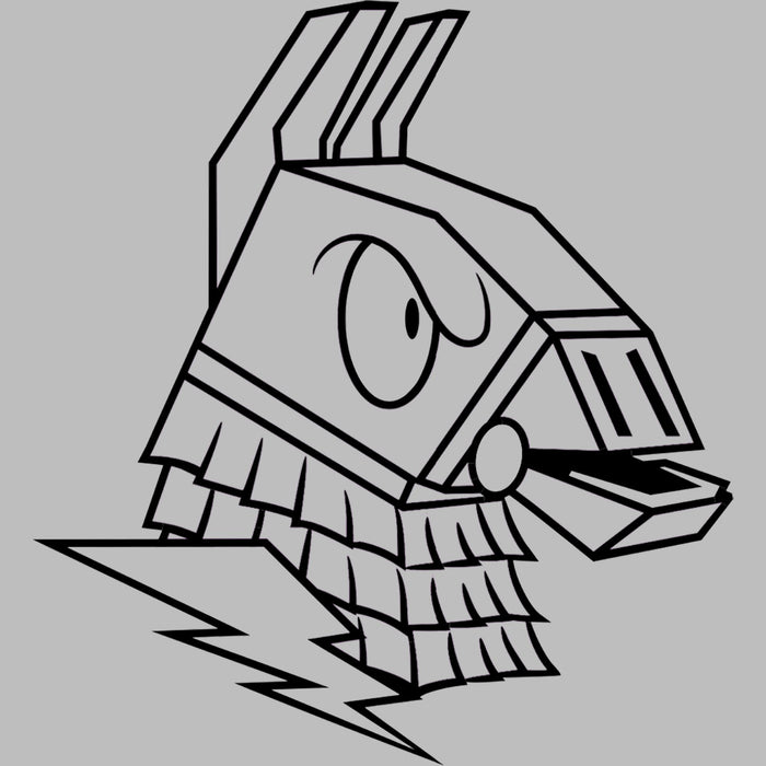 Fifth Sun Men's Fortnite Supply Llama Outlined Portrait T-Shirt