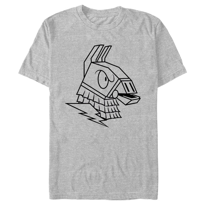 fifth sun Men's Fortnite Supply Llama Outlined Portrait T-Shirt