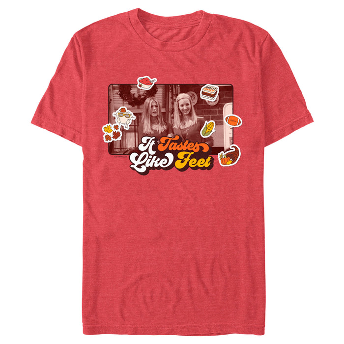 fifth sun Men's Friends It Tastes Like Feet Thanksgiving Icons Scene T-Shirt