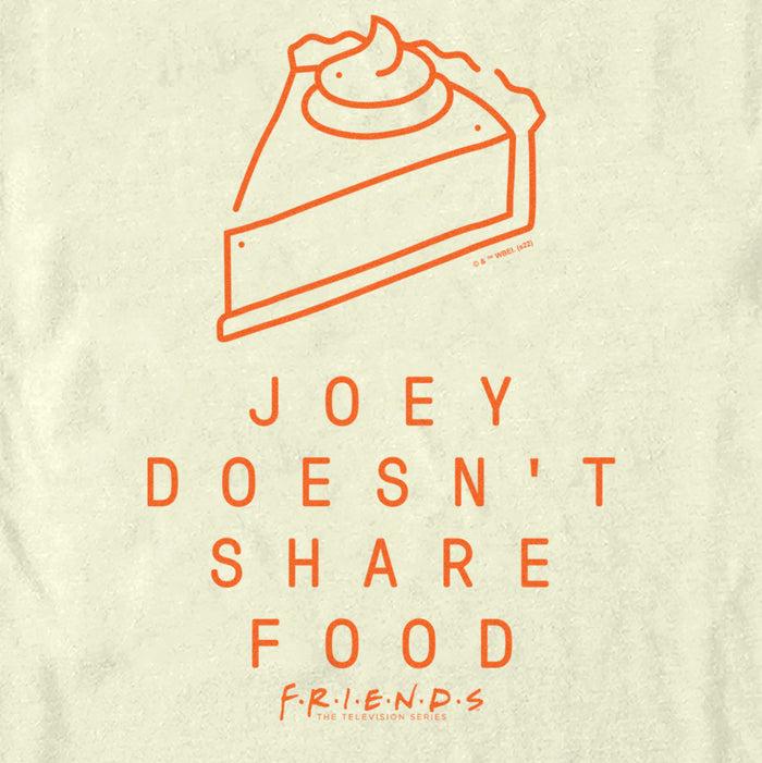 Fifth Sun Men's Friends Joey Doesn't Share Food Pumpkin Pie T-Shirt