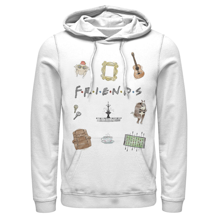 fifth sun Men's Friends Series Icon Cartoons Pull Over Hoodie