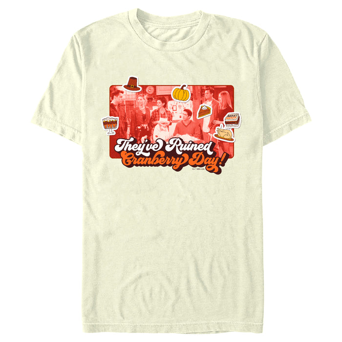 fifth sun Men's Friends They've Ruined Cranberry Day Thanksgiving Icons Scene T-Shirt