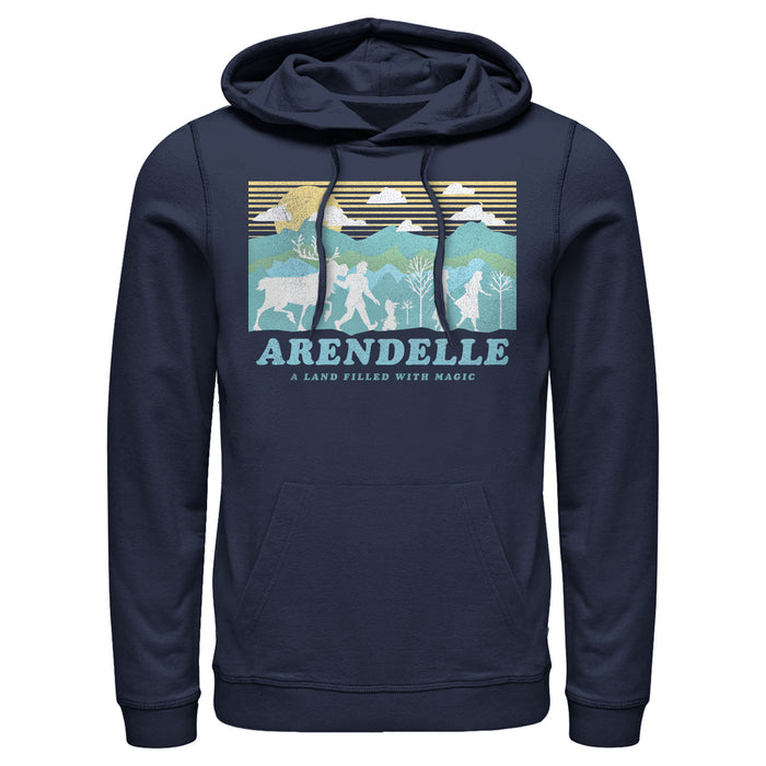 fifth sun Men's Frozen 2 Magical Traveler Silhouette Pull Over Hoodie