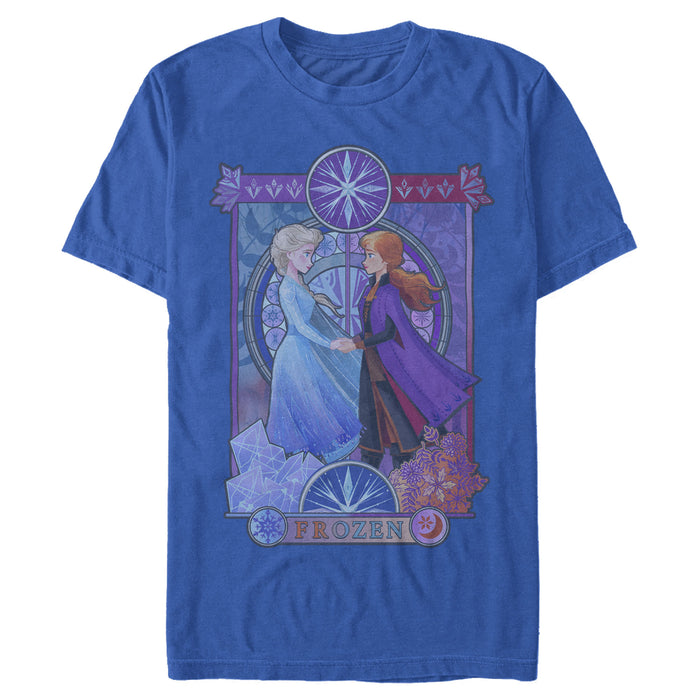 fifth sun Men's Frozen 2 Sister Stained Glass T-Shirt