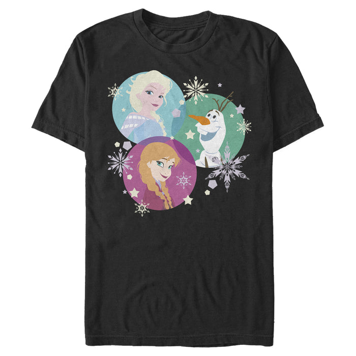 fifth sun Men's Frozen Character Snowflakes T-Shirt