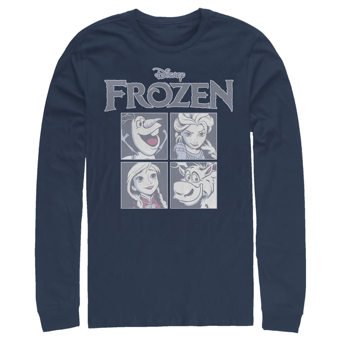 fifth sun Men's Frozen Character Squares Long Sleeve Shirt