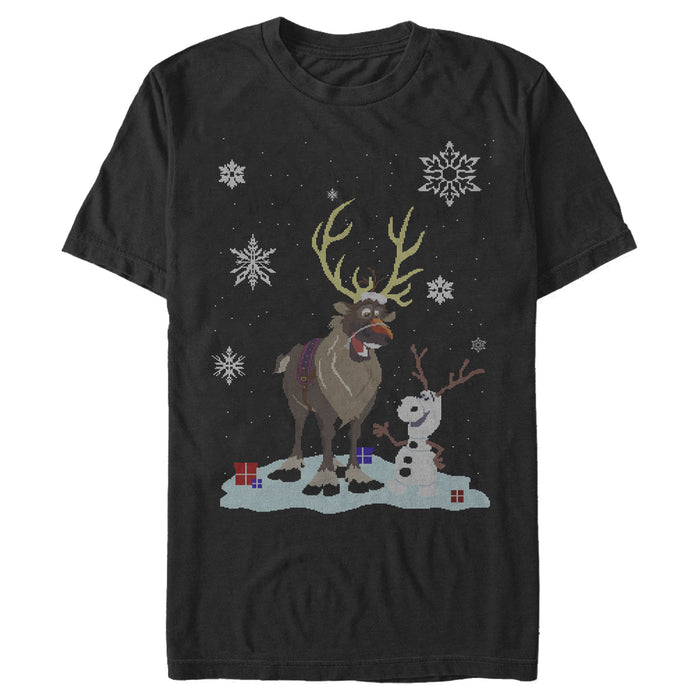 fifth sun Men's Frozen Christmas Sweater Friends T-Shirt