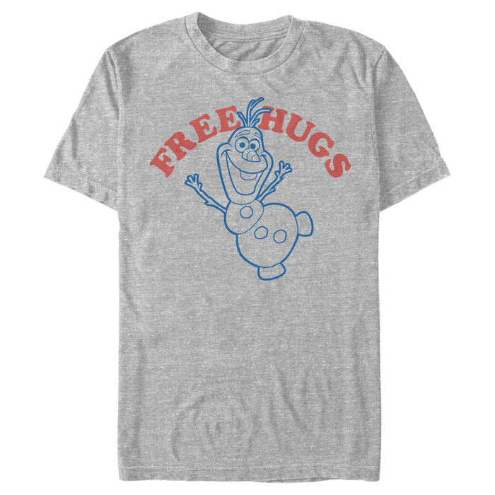 fifth sun Men's Frozen Olaf Free Hugs Outline T-Shirt