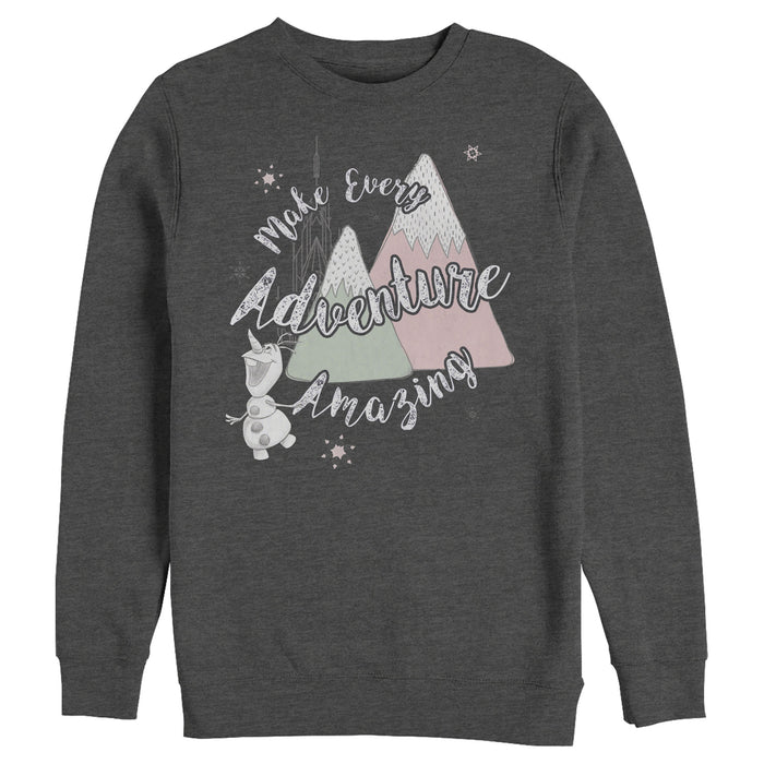 fifth sun Men's Frozen Olaf Mountain Adventure Sweatshirt