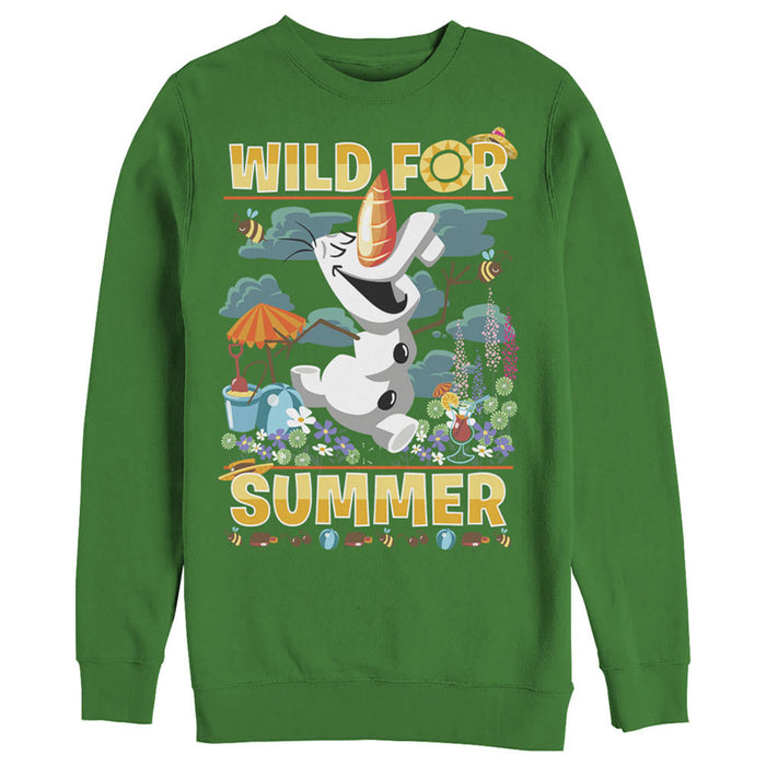 fifth sun Men's Frozen Olaf Wild for Summer Sweatshirt