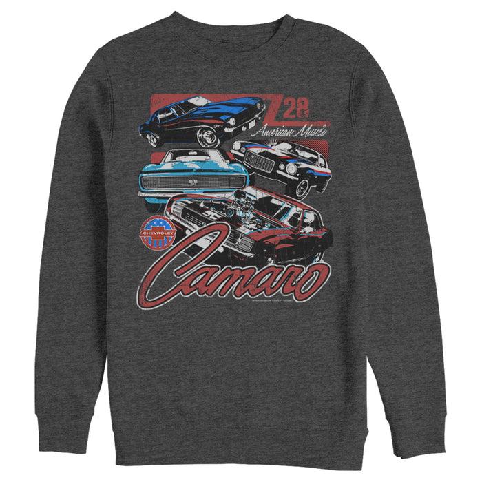 fifth sun Men's General Motors Camaro Z28 American Muscle Defined Distressed Sweatshirt