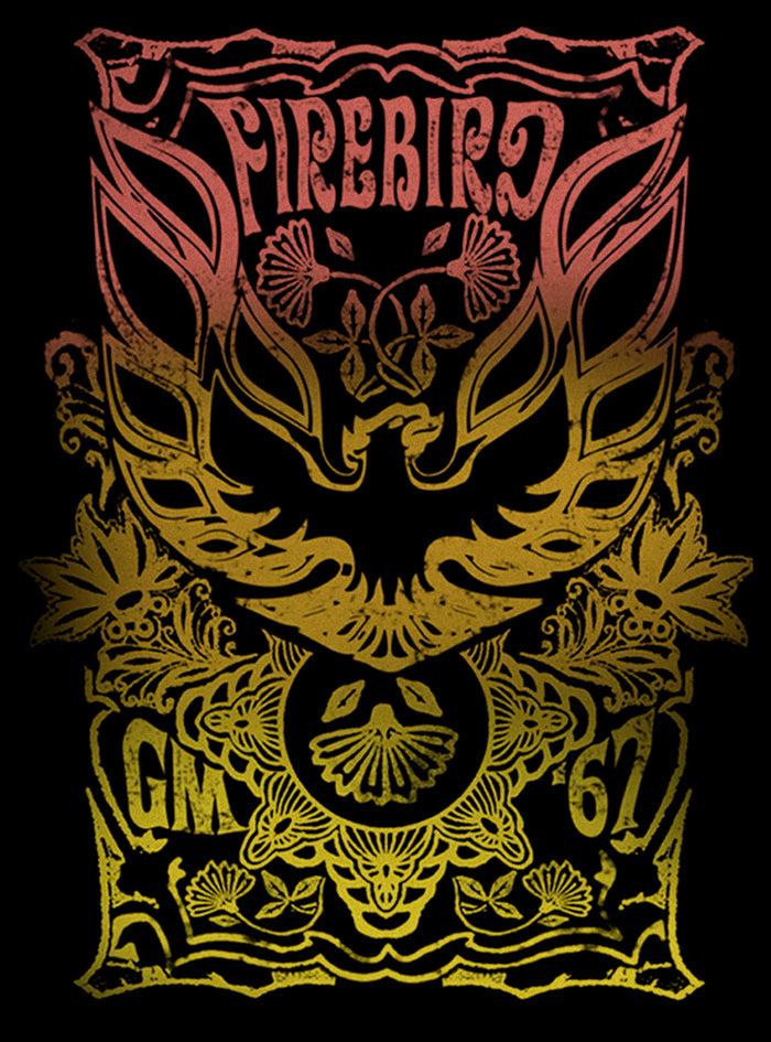 Fifth Sun Men's General Motors Firebird Retro Ombre Poster T-Shirt