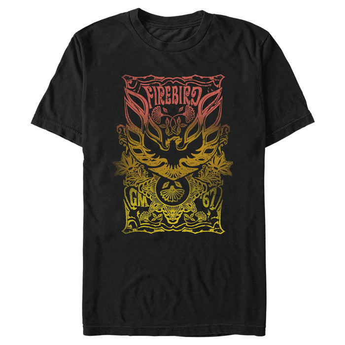 fifth sun Men's General Motors Firebird Retro Ombre Poster T-Shirt