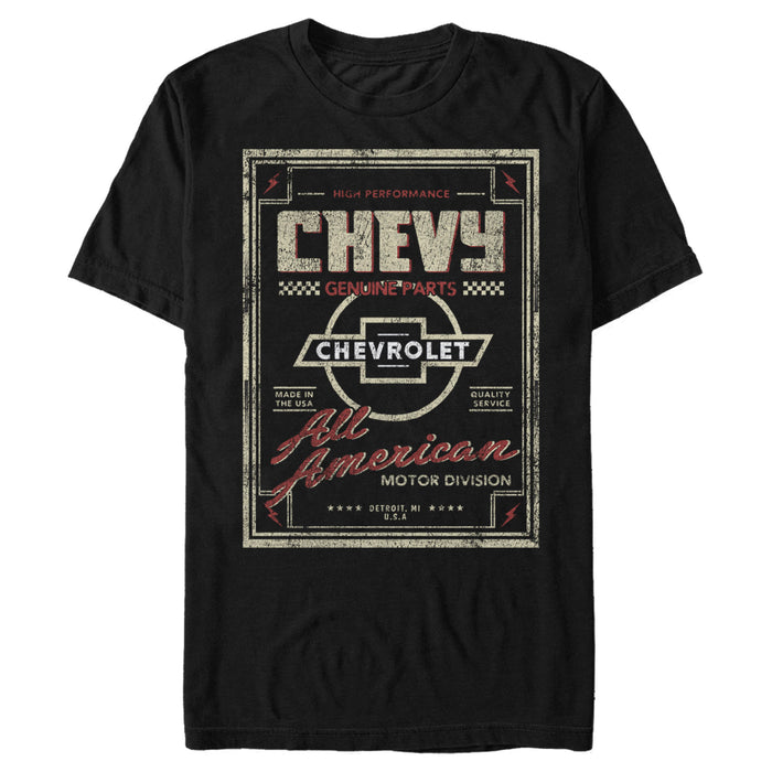 fifth sun Men's General Motors Genuine Chevy Parts Made In America All American T-Shirt