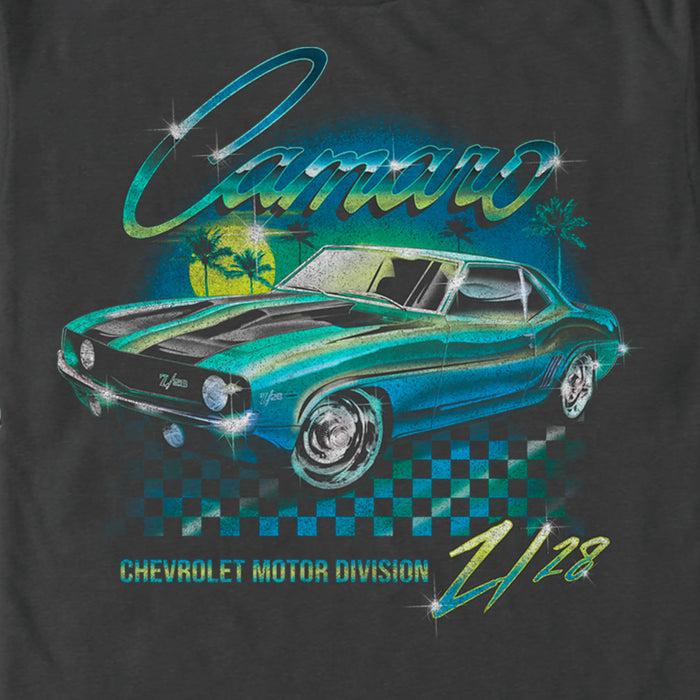 Fifth Sun Men's General Motors Retro Blue Camaro Z28 T-Shirt