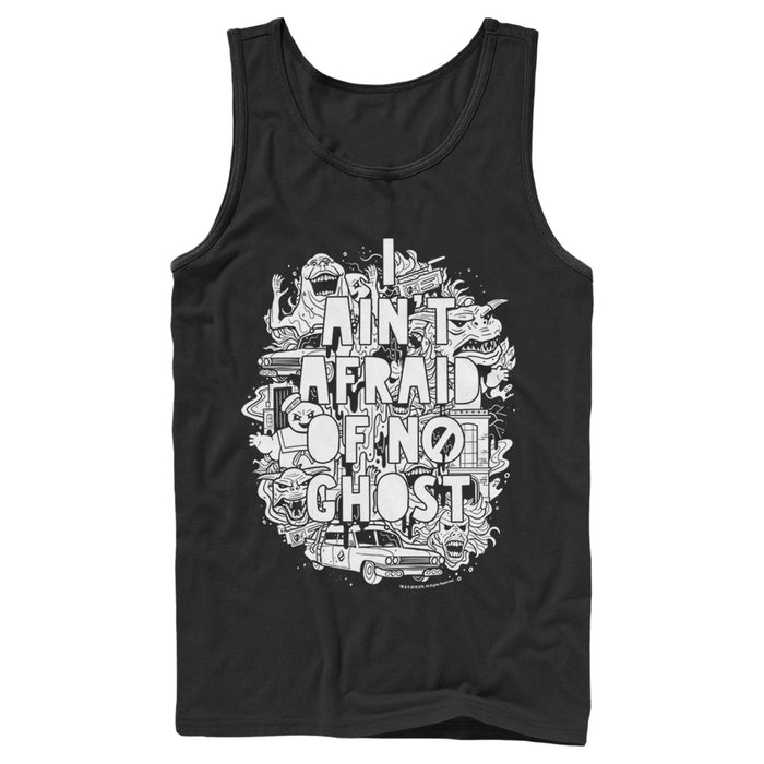 fifth sun Men's Ghostbusters Ain't Afraid Ghost Collage Tank Top