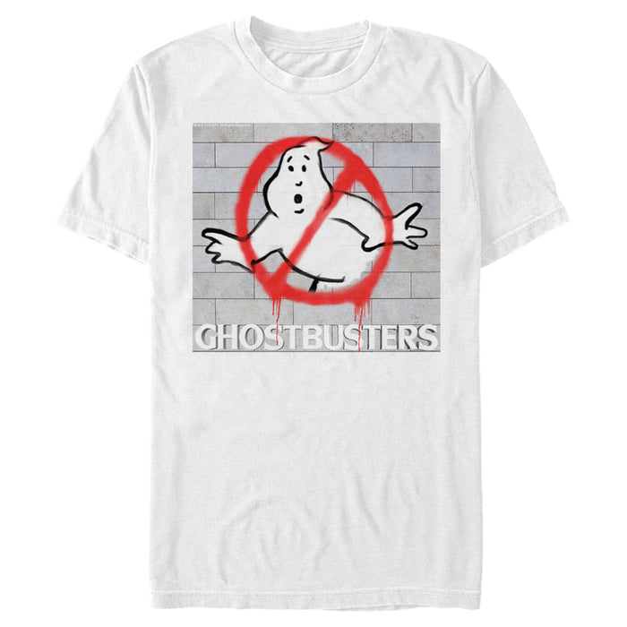 Fifth Sun Men's Ghostbusters Brick Spray Logo T-Shirt