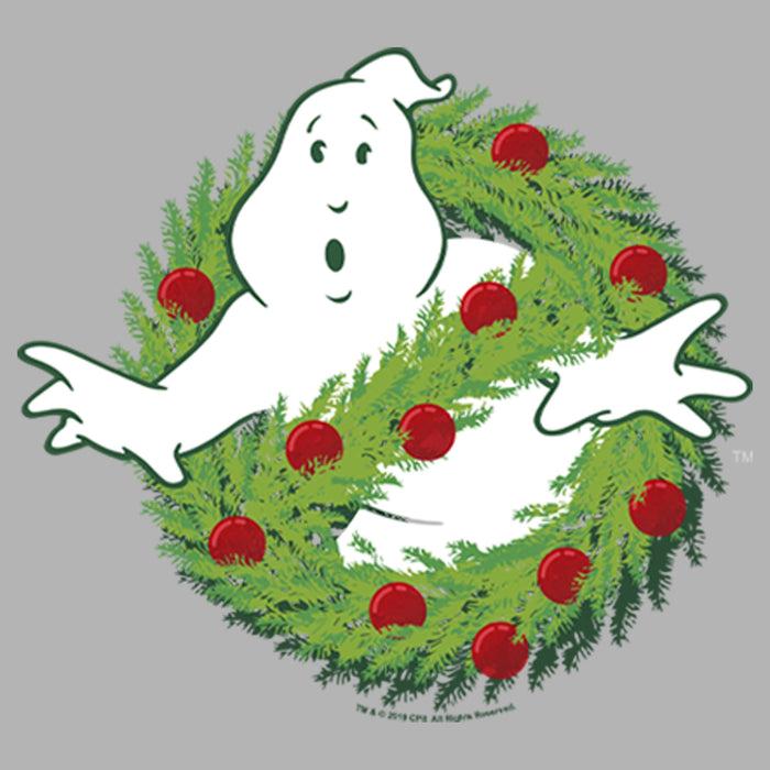 Fifth Sun Men's Ghostbusters Christmas Wreath Logo Pull Over Hoodie