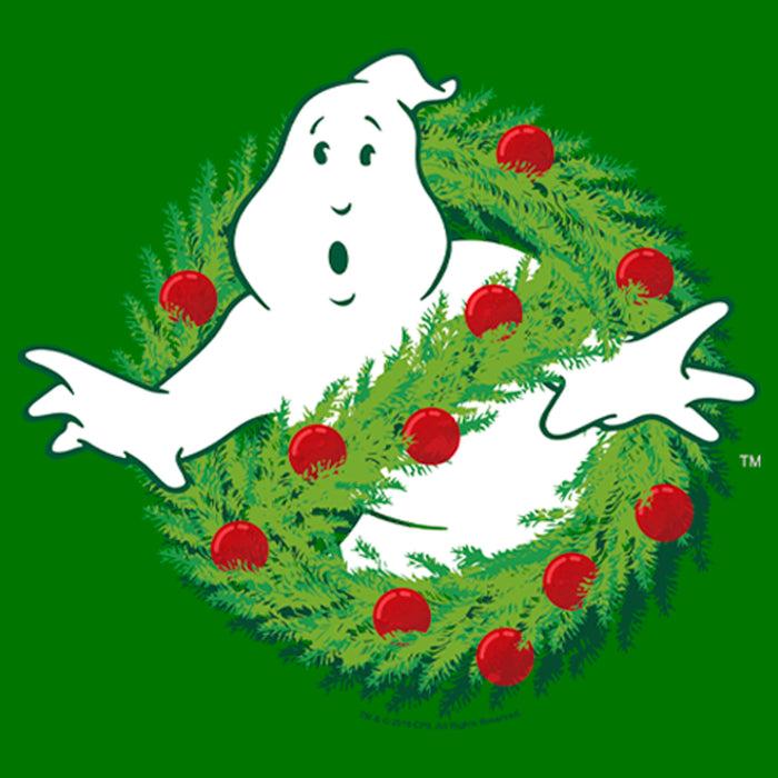 Fifth Sun Men's Ghostbusters Christmas Wreath Logo T-Shirt