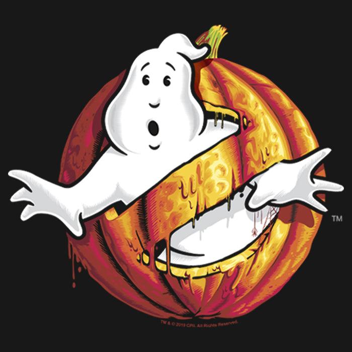 Fifth Sun Men's Ghostbusters Halloween Pumpkin Logo Long Sleeve Shirt