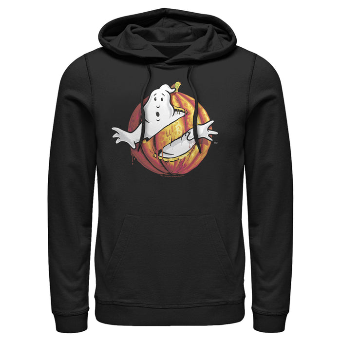 fifth sun Men's Ghostbusters Halloween Pumpkin Logo Pull Over Hoodie